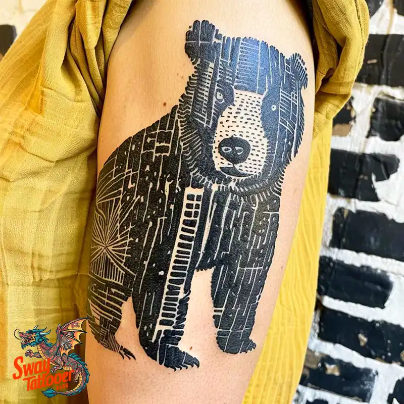 Abstract Bear Tattoos: Unleashing Wild Creativity on Skin 17 Bear Tattoo