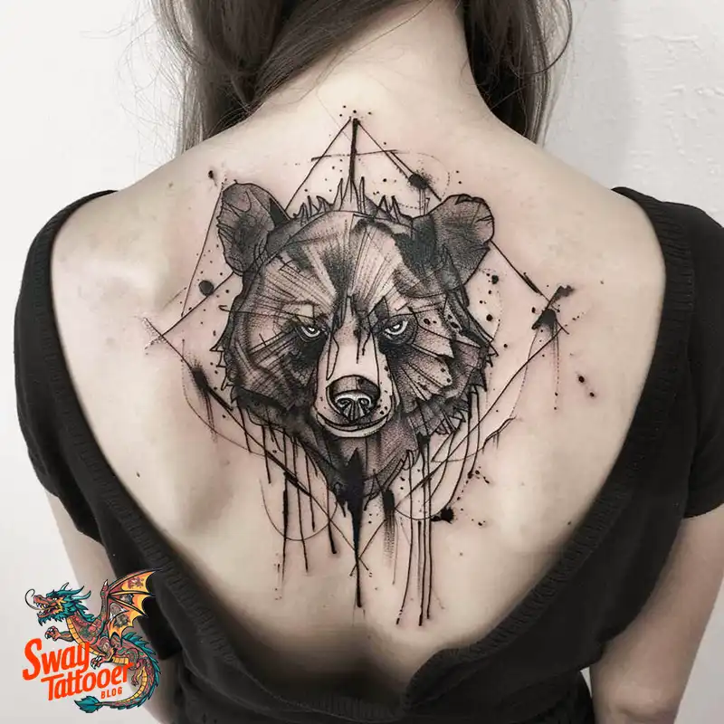 Abstract Bear Tattoos: Unleashing Wild Creativity on Skin 31 Bear Tattoo