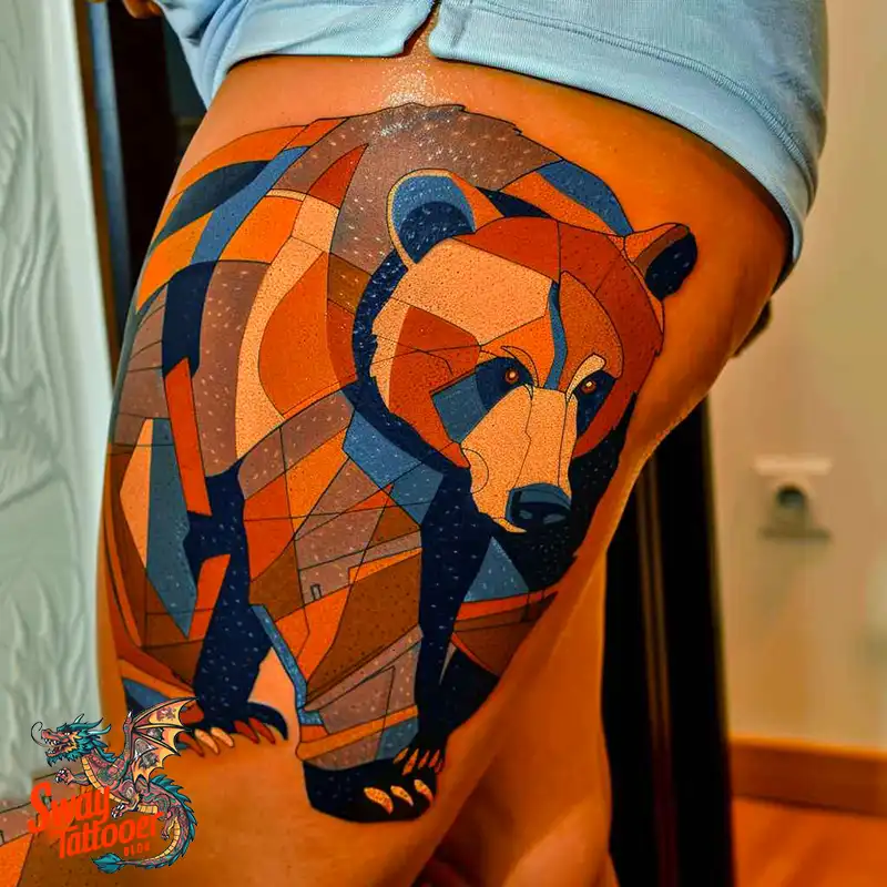Abstract Bear Tattoos: Unleashing Wild Creativity on Skin 10 Bear Tattoo