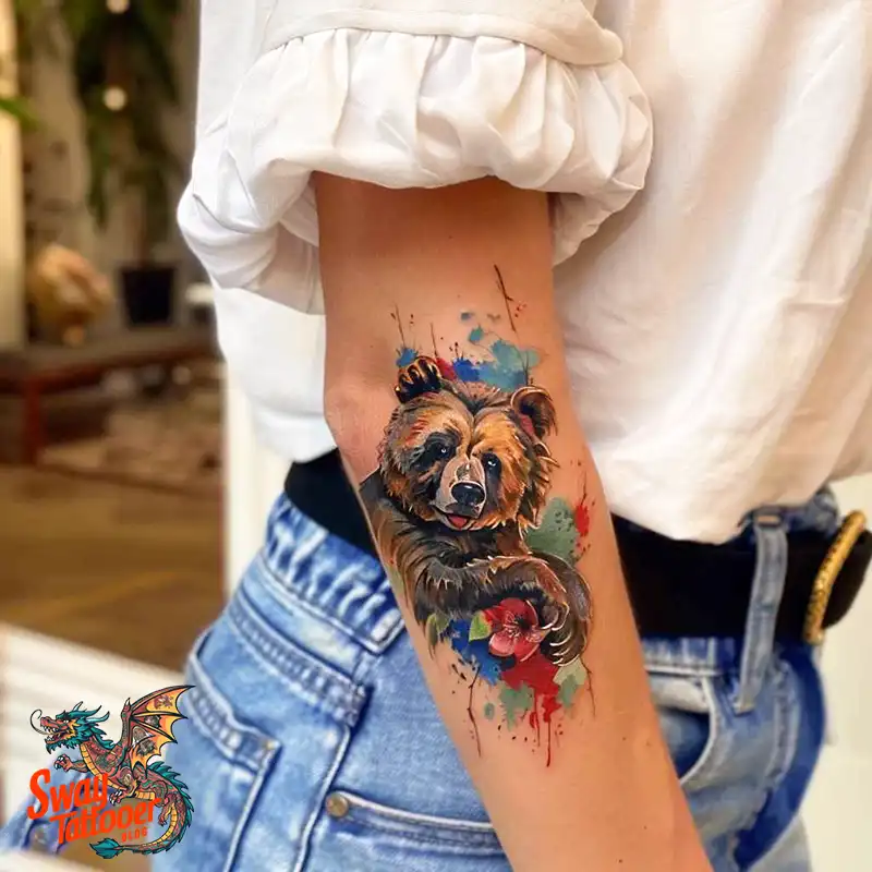 Abstract Bear Tattoos: Unleashing Wild Creativity on Skin 77 Bear Tattoo