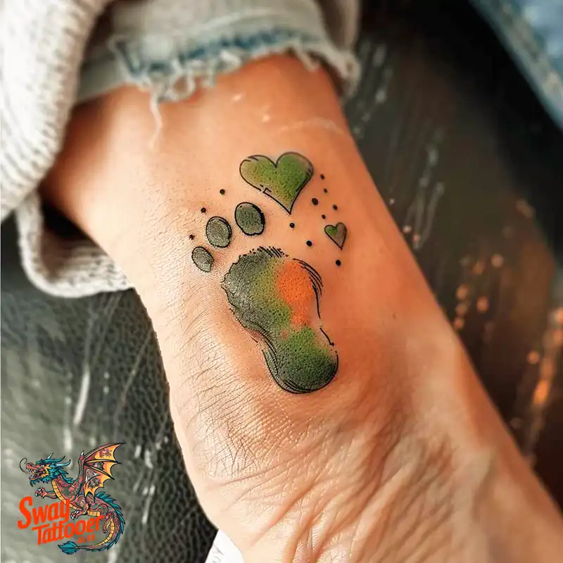 Baby Footprint Tattoos: Cherish Every Step in Ink Forever 55 baby footprint tattoo