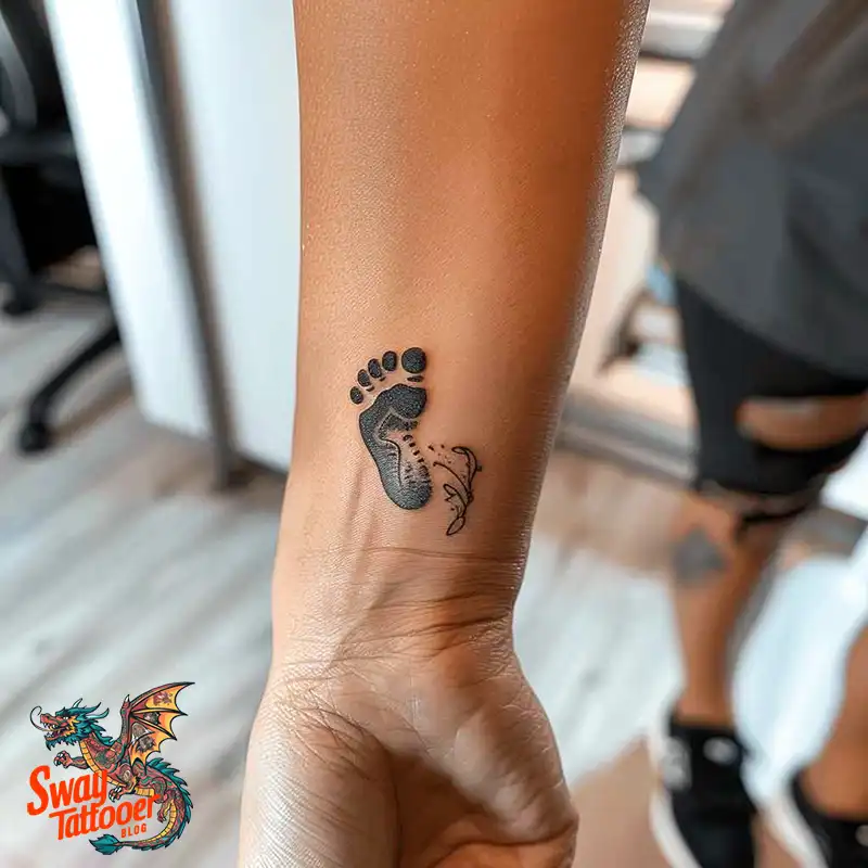Baby Footprint Tattoos: Cherish Every Step in Ink Forever 53 baby footprint tattoo