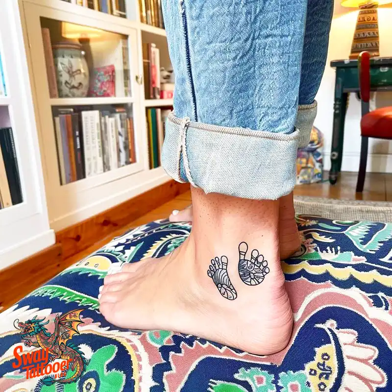 Baby Footprint Tattoos: Cherish Every Step in Ink Forever 51 baby footprint tattoo