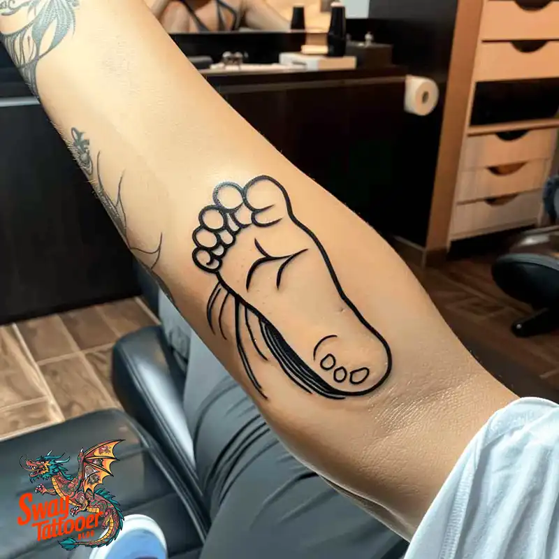 Baby Footprint Tattoos: Cherish Every Step in Ink Forever 47 baby footprint tattoo
