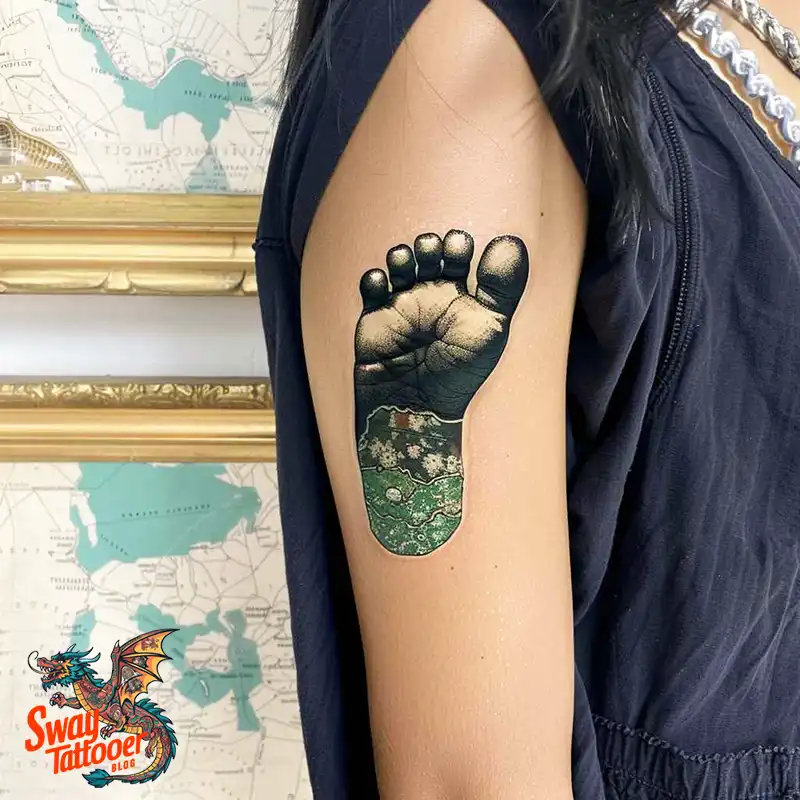 Baby Footprint Tattoos: Cherish Every Step in Ink Forever 29 baby footprint tattoo