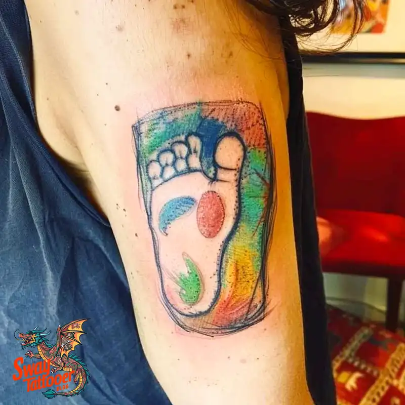 Baby Footprint Tattoos: Cherish Every Step in Ink Forever 28 baby footprint tattoo