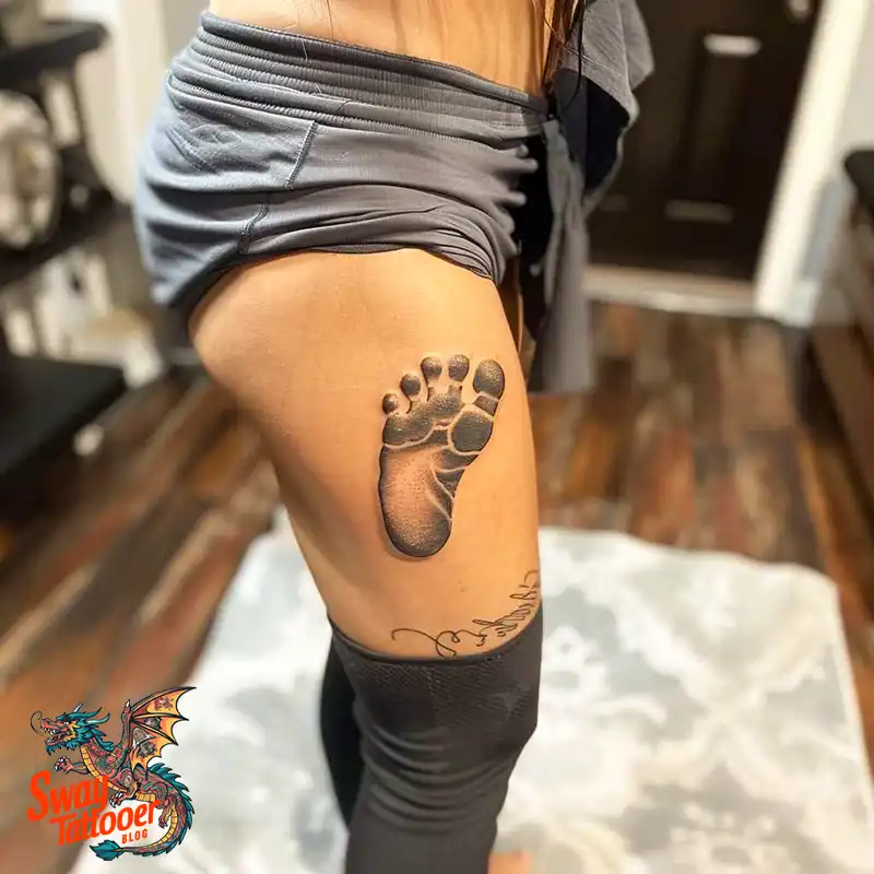 Baby Footprint Tattoos: Cherish Every Step in Ink Forever 27 baby footprint tattoo