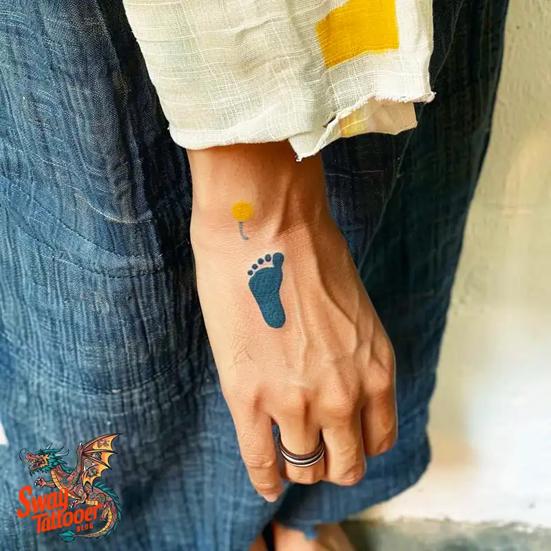 Baby Footprint Tattoos: Cherish Every Step in Ink Forever 25 baby footprint tattoo