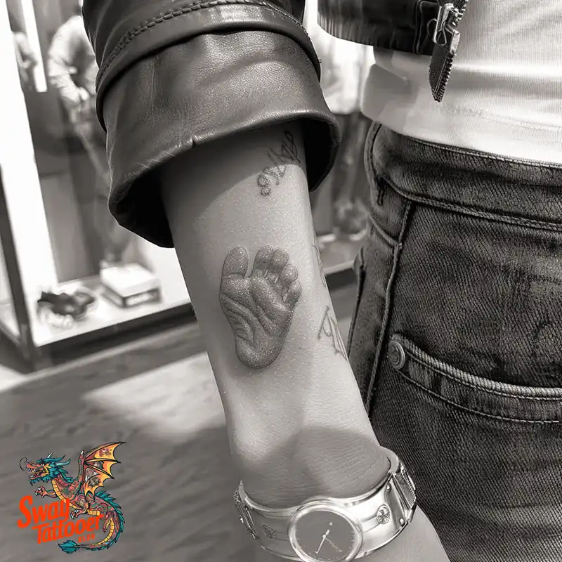 Baby Footprint Tattoos: Cherish Every Step in Ink Forever 21 baby footprint tattoo
