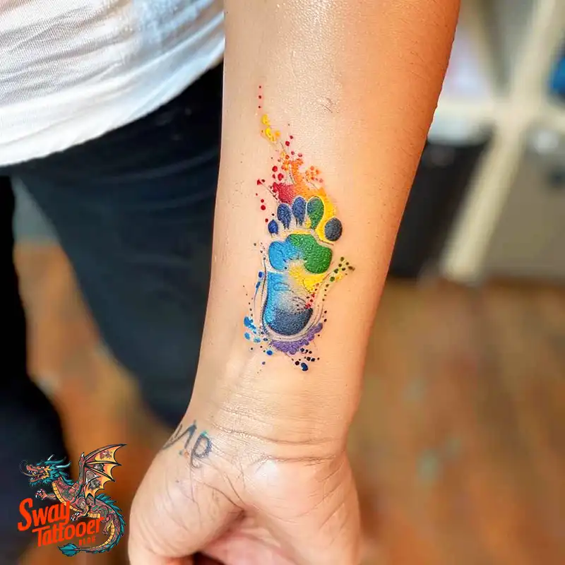 Baby Footprint Tattoos: Cherish Every Step in Ink Forever 15 baby footprint tattoo