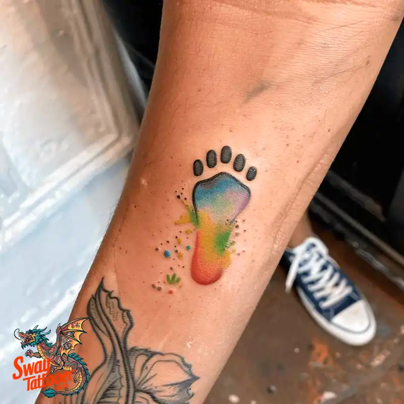 Baby Footprint Tattoos: Cherish Every Step in Ink Forever 14 baby footprint tattoo