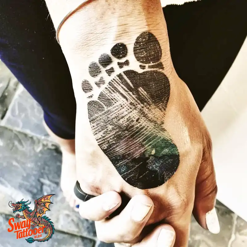 Baby Footprint Tattoos: Cherish Every Step in Ink Forever 12 baby footprint tattoo