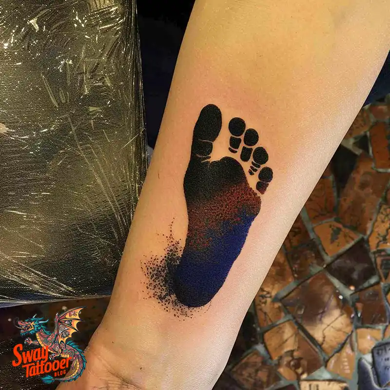 Baby Footprint Tattoos: Cherish Every Step in Ink Forever 11 baby footprint tattoo