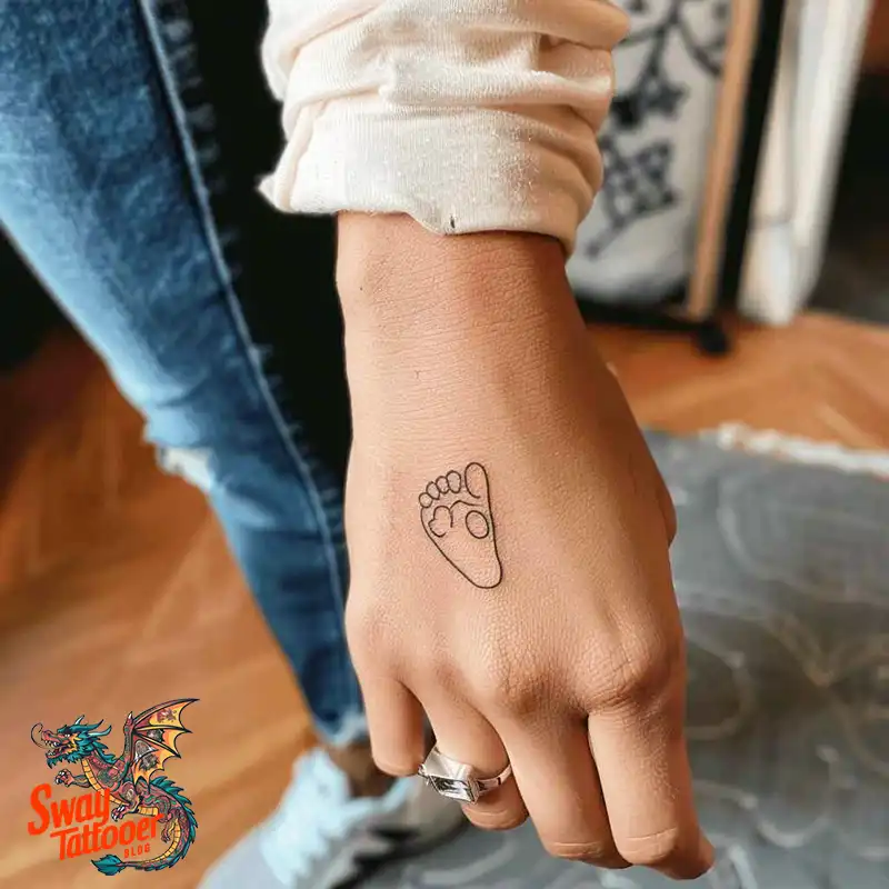 Baby Footprint Tattoos: Cherish Every Step in Ink Forever 5 baby footprint tattoo