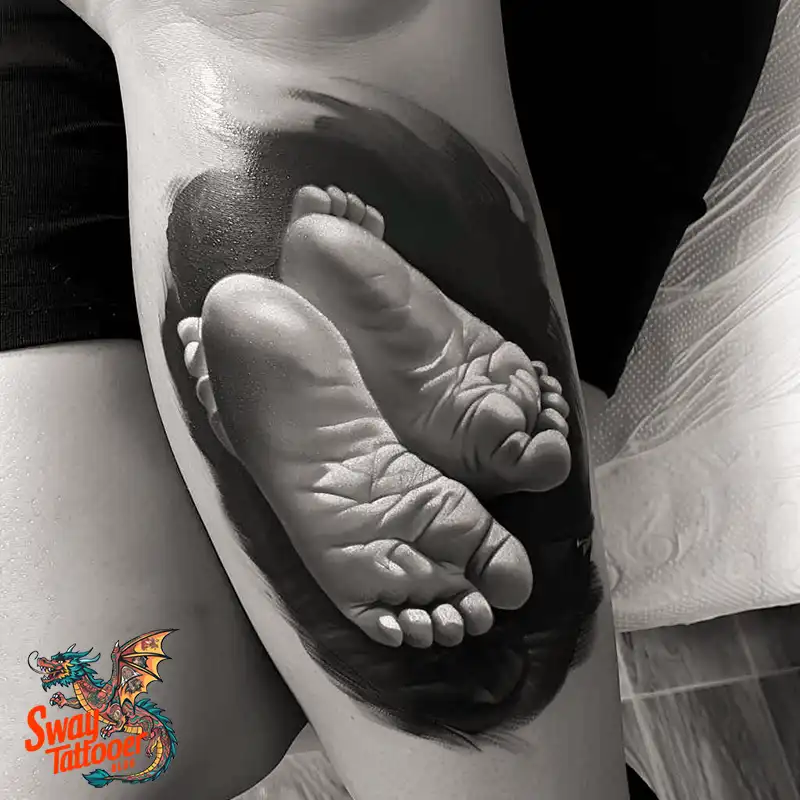 Baby Footprint Tattoos: Cherish Every Step in Ink Forever 1 baby footprint tattoo