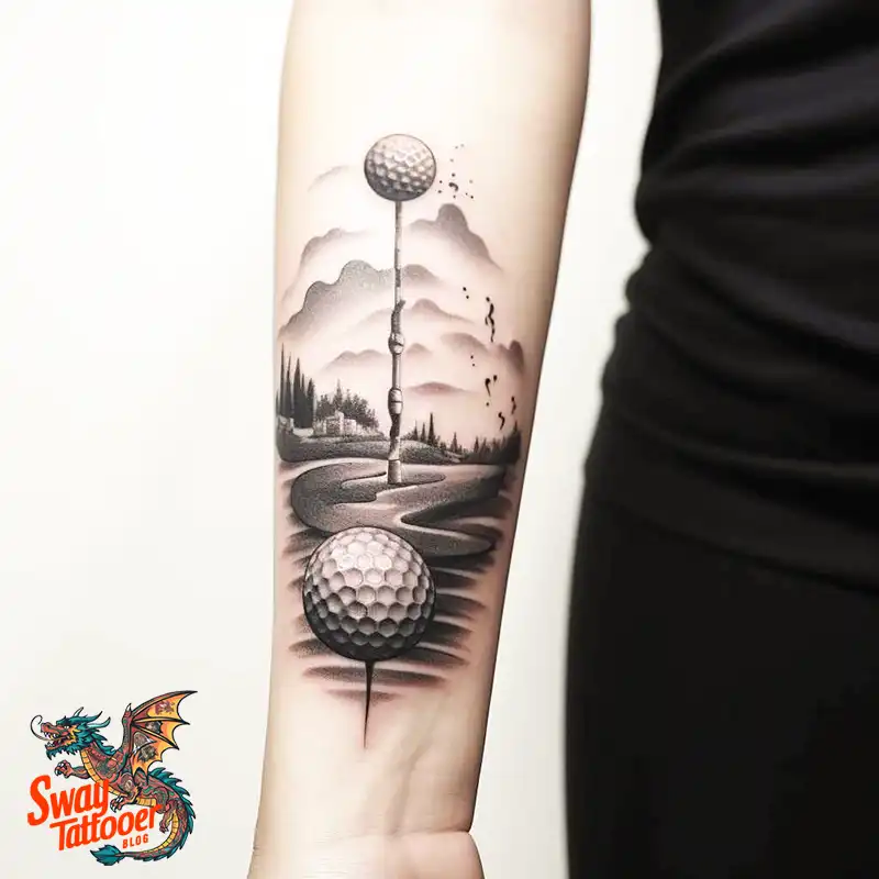 Golf Tattoos: Show Your Passion on the Greens and Your Skin! 48 golf tattoo