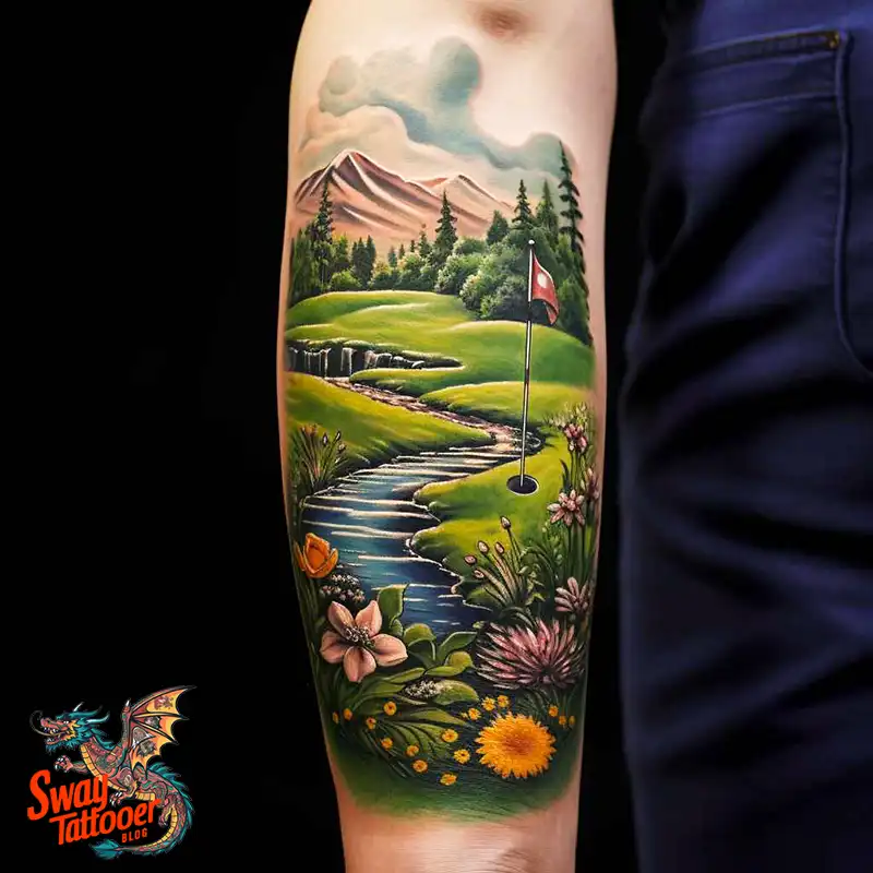 Golf Tattoos: Show Your Passion on the Greens and Your Skin! 9 golf tattoo