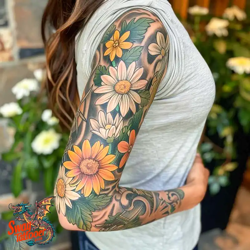 100 Daisy Tattoo Designs: Floral Artistry Ideas 78 daisy flower tattoo