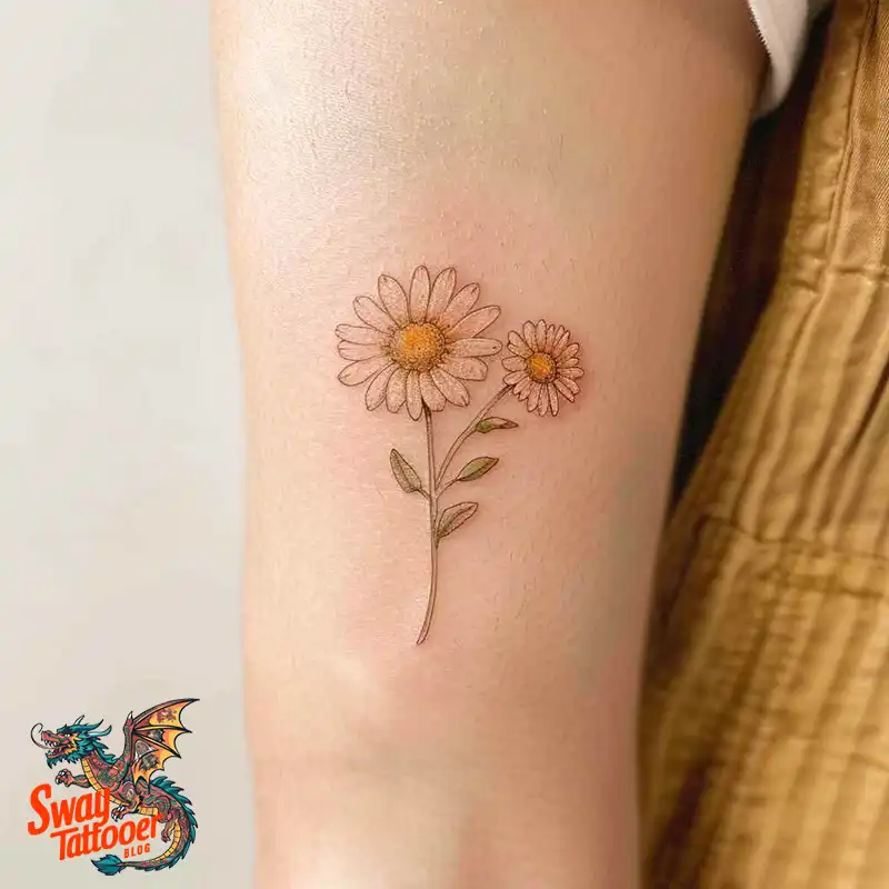 100 Daisy Tattoo Designs: Floral Artistry Ideas 45 daisy flower tattoo