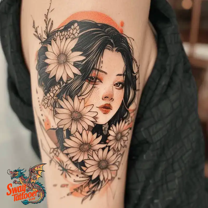 100 Daisy Tattoo Designs: Floral Artistry Ideas 91 daisy flower tattoo