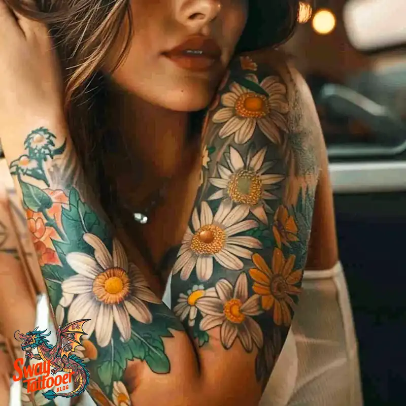 100 Daisy Tattoo Designs: Floral Artistry Ideas 40 daisy flower tattoo