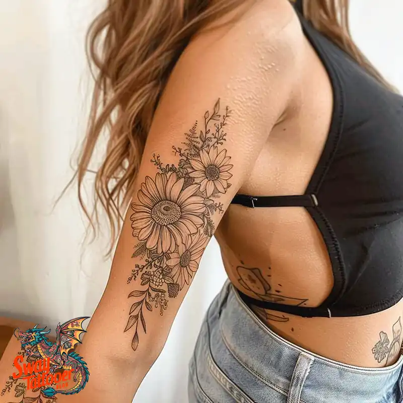 100 Daisy Tattoo Designs: Floral Artistry Ideas 33 daisy flower tattoo