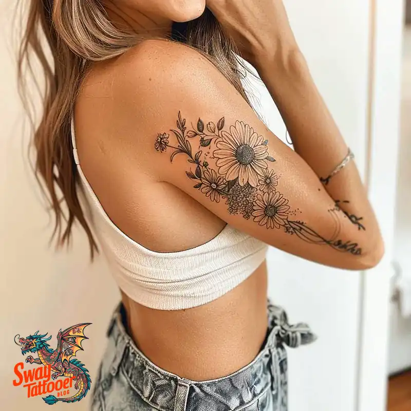 100 Daisy Tattoo Designs: Floral Artistry Ideas 32 daisy flower tattoo