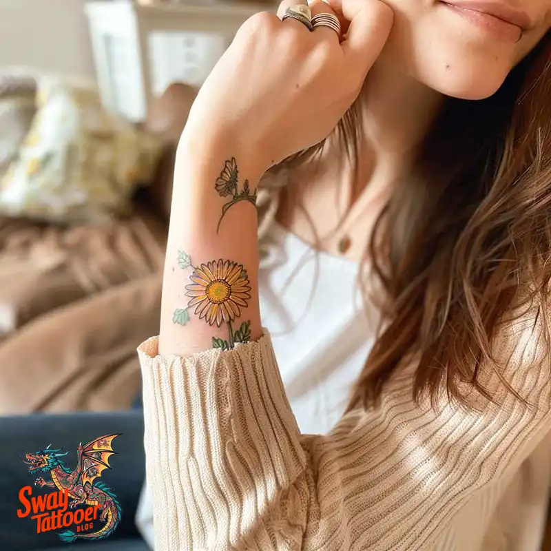 100 Daisy Tattoo Designs: Floral Artistry Ideas 29 daisy flower tattoo