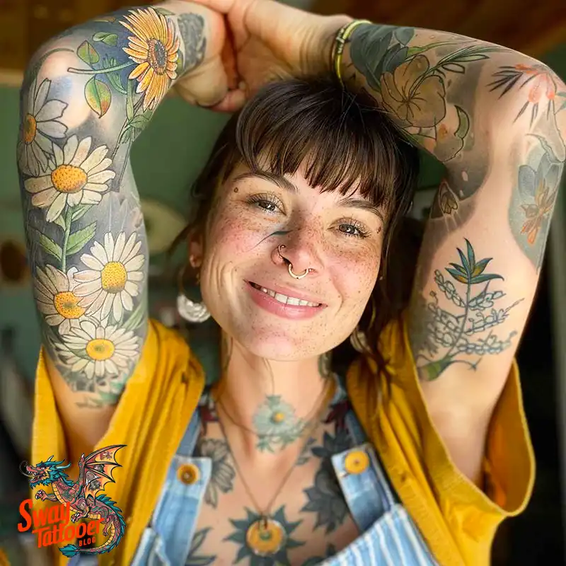 100 Daisy Tattoo Designs: Floral Artistry Ideas 24 daisy flower tattoo