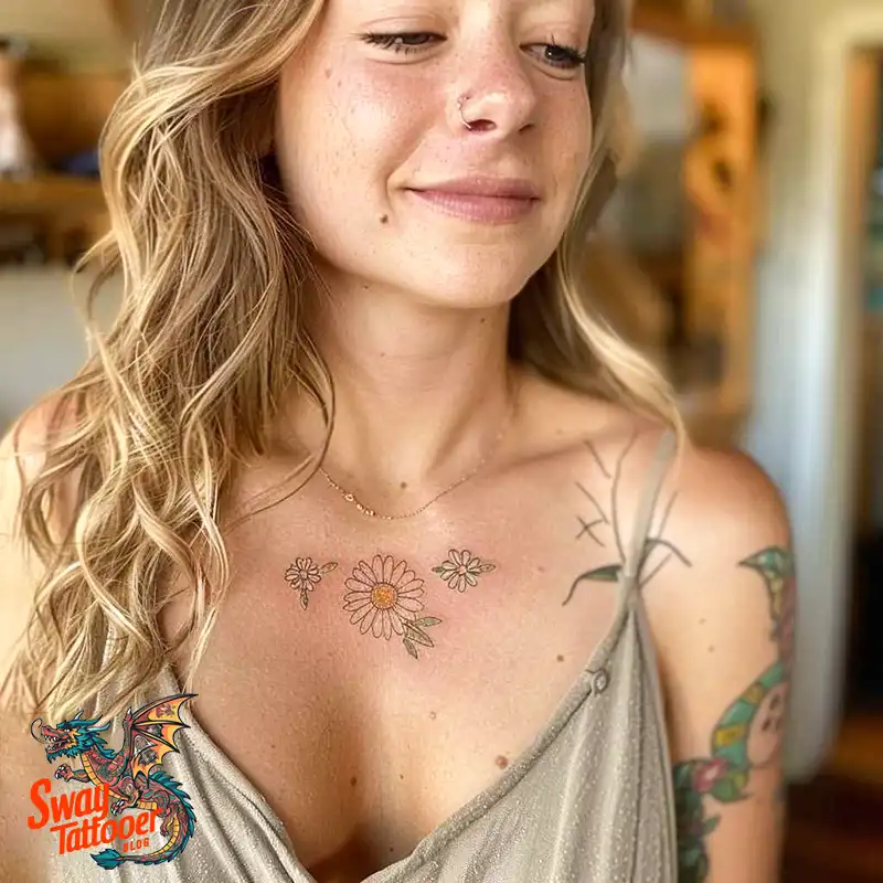 100 Daisy Tattoo Designs: Floral Artistry Ideas 14 daisy flower tattoo