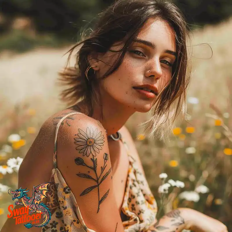 100 Daisy Tattoo Designs: Floral Artistry Ideas 13 daisy flower tattoo