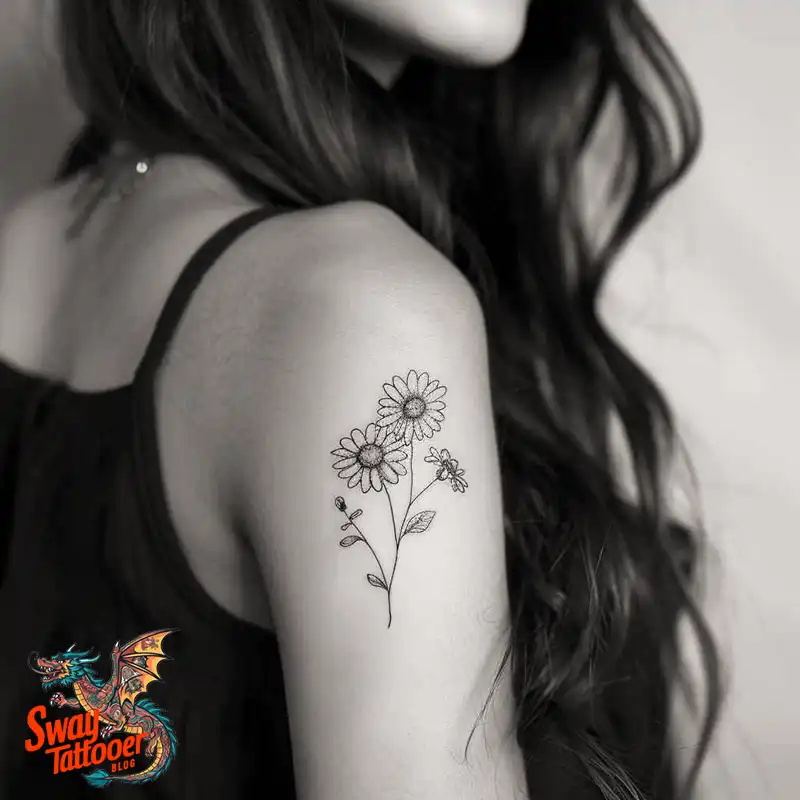 100 Daisy Tattoo Designs: Floral Artistry Ideas 6 daisy flower tattoo