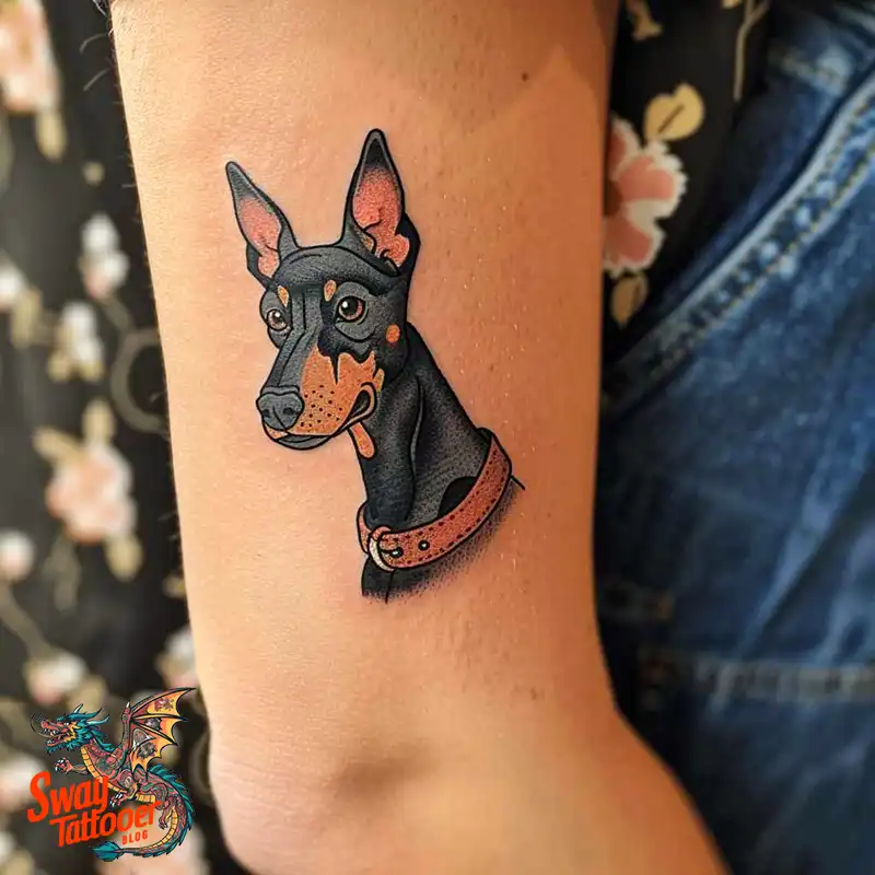 Doberman Tattoo Ideas: Unleashing the Bold Ink Designs 8 doberman tattoo