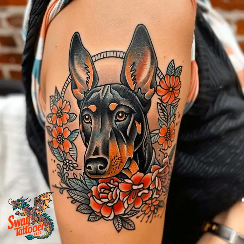 Doberman Tattoo Ideas: Unleashing the Bold Ink Designs 6 doberman tattoo