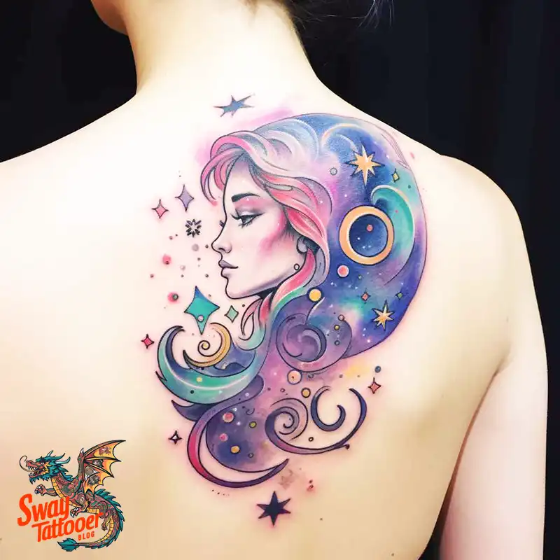 50 Best Feminine Moon and Stars Tattoos: Celestial Ink 48 feminine moon and stars tattoo