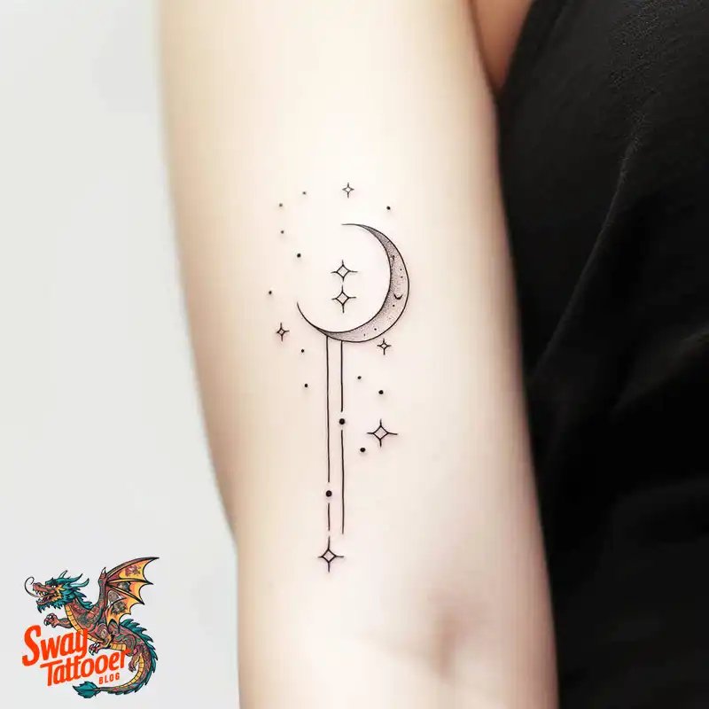 50 Best Feminine Moon and Stars Tattoos: Celestial Ink 34 feminine moon and stars tattoo