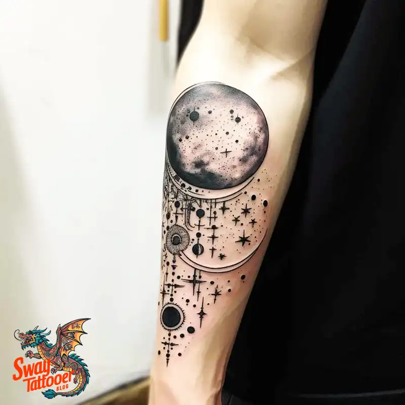 50 Best Feminine Moon and Stars Tattoos: Celestial Ink 25 feminine moon and stars tattoo