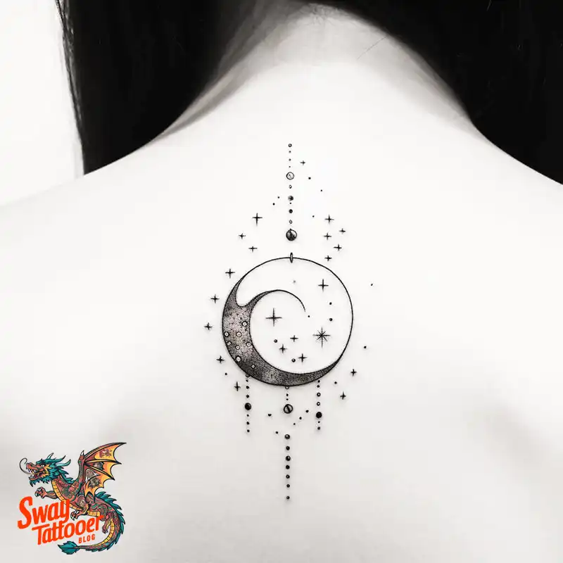 50 Best Feminine Moon and Stars Tattoos: Celestial Ink 23 feminine moon and stars tattoo