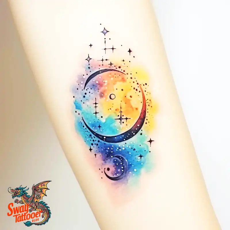 50 Best Feminine Moon and Stars Tattoos: Celestial Ink 12 feminine moon and stars tattoo