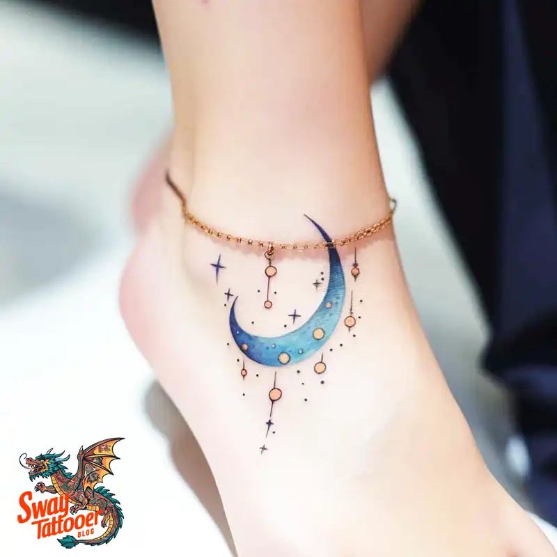 50 Best Feminine Moon and Stars Tattoos: Celestial Ink 7 feminine moon and stars tattoo