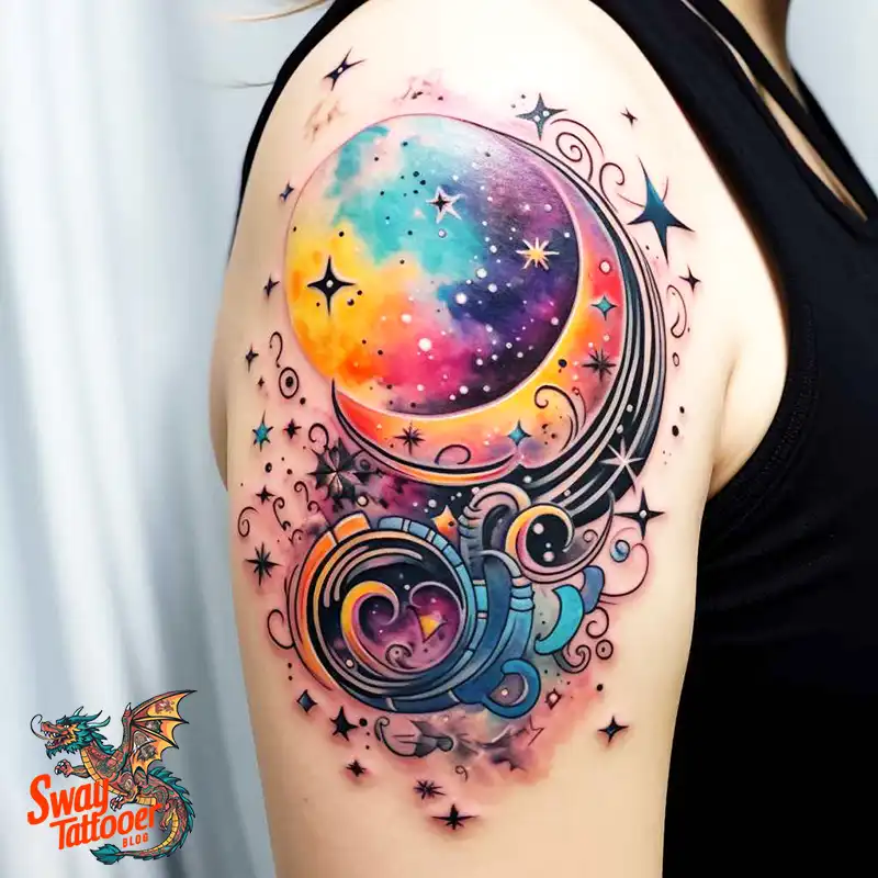 50 Best Feminine Moon and Stars Tattoos: Celestial Ink 38 feminine moon and stars tattoo