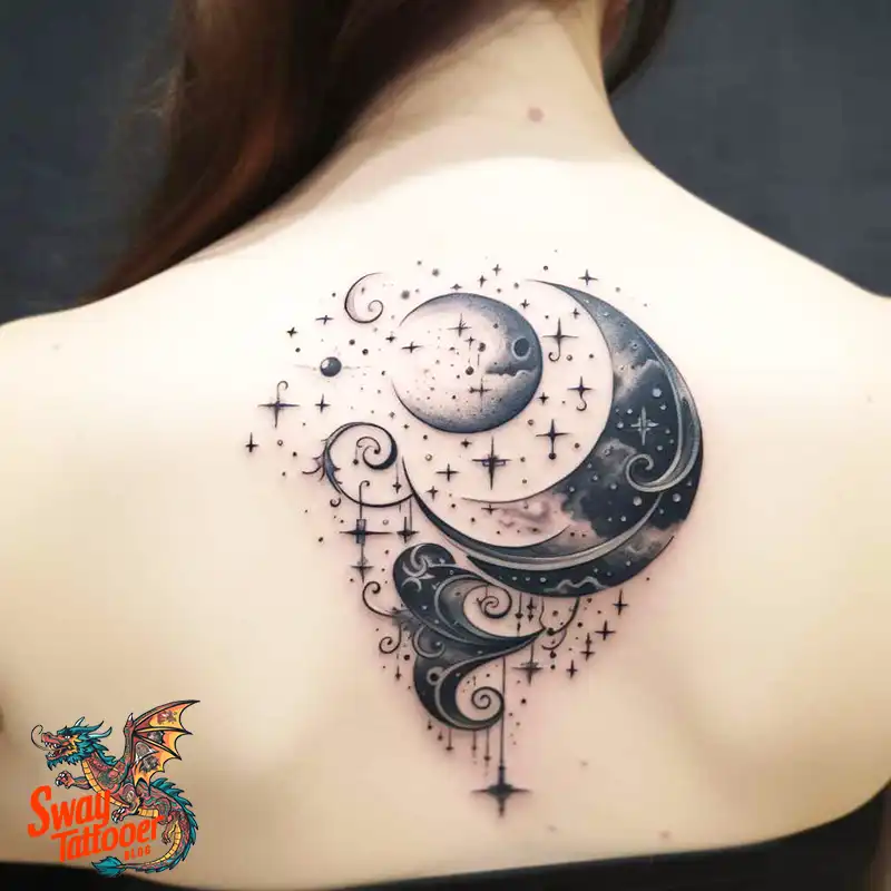 50 Best Feminine Moon and Stars Tattoos: Celestial Ink 41 feminine moon and stars tattoo