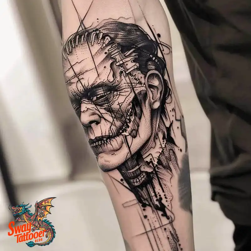 140 Best Frankenstein Tattoo Designs: Monster with Ink 139 frankenstein tattoo