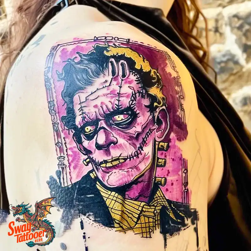 140 Best Frankenstein Tattoo Designs: Monster with Ink 39 frankenstein tattoo