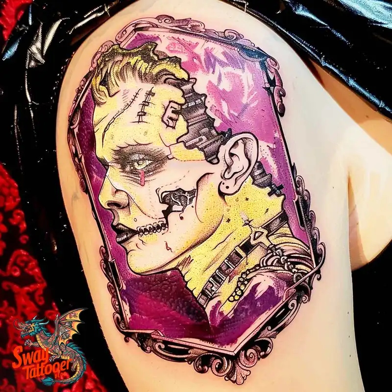 140 Best Frankenstein Tattoo Designs: Monster with Ink 33 frankenstein tattoo