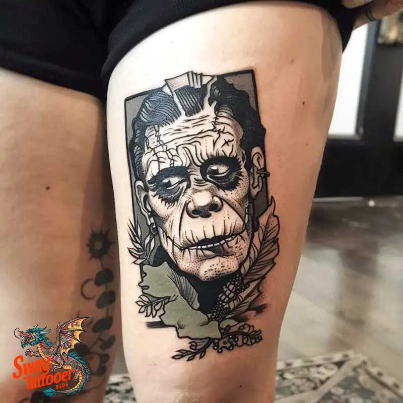 140 Best Frankenstein Tattoo Designs: Monster with Ink 20 frankenstein tattoo