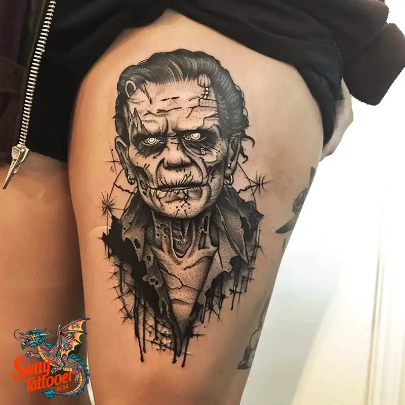 140 Best Frankenstein Tattoo Designs: Monster with Ink 18 frankenstein tattoo