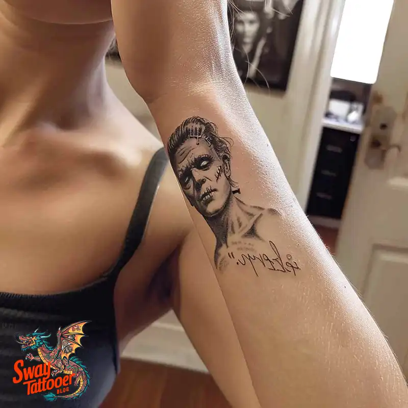 140 Best Frankenstein Tattoo Designs: Monster with Ink 14 frankenstein tattoo