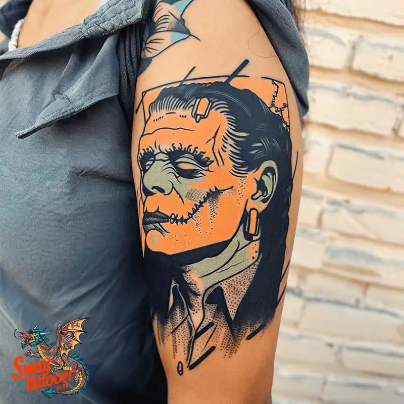 140 Best Frankenstein Tattoo Designs: Monster with Ink 11 frankenstein tattoo
