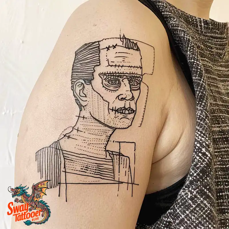 140 Best Frankenstein Tattoo Designs: Monster with Ink 10 frankenstein tattoo
